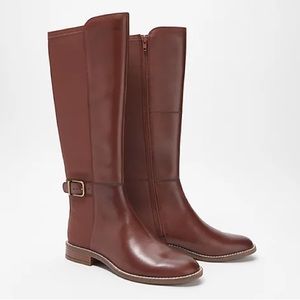 NEW WITH TAGS CLARK’S SIZE 10 LEATHER RIDING EQUESTRIAN BOOTS TAN CAMEL